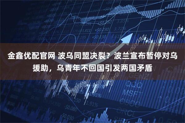 金鑫优配官网 波乌同盟决裂？波兰宣布暂停对乌援助，乌青年不回国引发两国矛盾